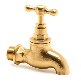 T हैंडल पाइपलाइन नल पीतल Bibtaps बिना नोजल 1/2in पुरुष धागा पीतल Bib Taps