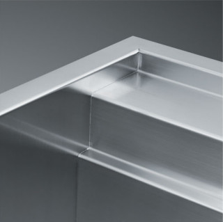 चांदी का रंग स्टेनलेस वाणिज्यिक सिंक डबल कटोरे लक्जरी रसोई सिंक