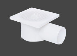 पीपी प्लास्टिक शॉवर फर्श नाली 100 X 100 X 50 मिमी क्षैतिज बाथरूम फर्श नाली