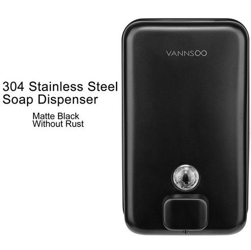 INOVI ZSH12-1200BF-ब्लैक कमर्शियल वाल माउंट मैट ब्लैक साबुन डिस्पेंसर बाथरूम के लिए