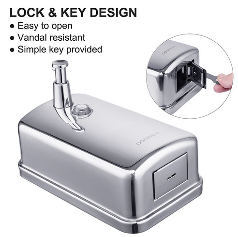 34 औंस बाथरूम शॉवर साबुन डिस्पेंसर संक्षारण प्रतिरोधी अस्तर बाथरूम सामान