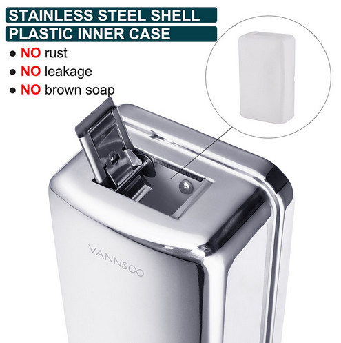 34 औंस बाथरूम शॉवर साबुन डिस्पेंसर संक्षारण प्रतिरोधी अस्तर बाथरूम सामान