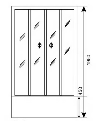 स्क्वायर कॉर्नर शॉवर क्यूबिकल्स हाई थ्रेसहोल्ड ट्रे स्लाइडिंग 800 X 800 शॉवर कैबिनेट