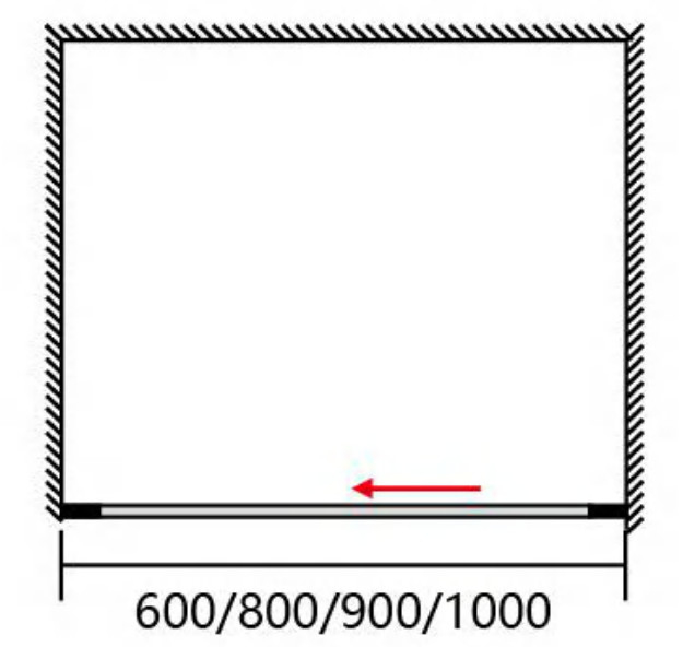 900 मिमी क्रिस्टल क्लियर शॉवर क्यूबिकल्स फोल्डिंग स्लाइड डोर 900 X 900 शॉवर कैबिनेट