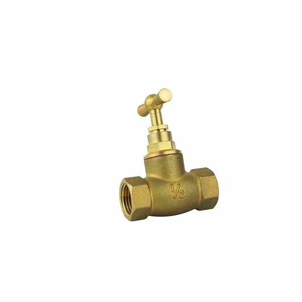 कुदा हुआ पीतल गेट वाल्व व्हील हाथ 1/2 में - 2 में महिला धागा कट ऑफ वाल्व